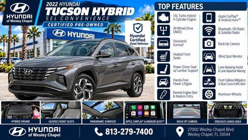 Amazon Gray 2022 Hyundai TUCSON Hybrid SEL Convenience