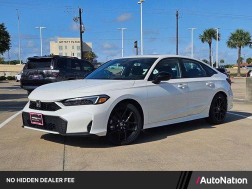 Platinum White Pearl 2026 Honda Civic Hybrid Sport