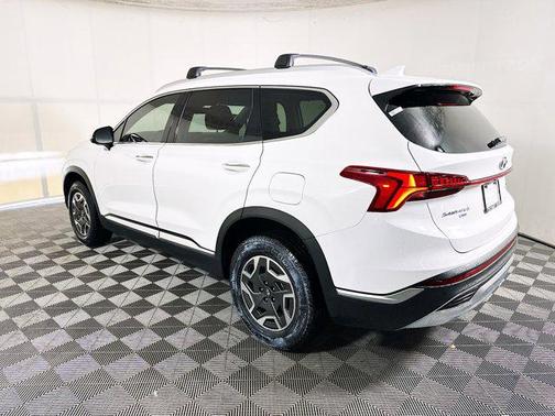 Quartz White 2022 Hyundai SANTA FE HEV Blue