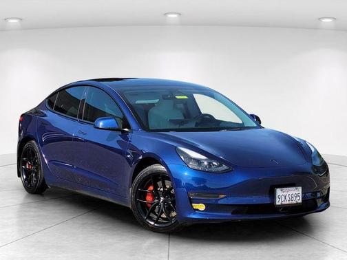 Blue 2022 Tesla Model 3 Performance