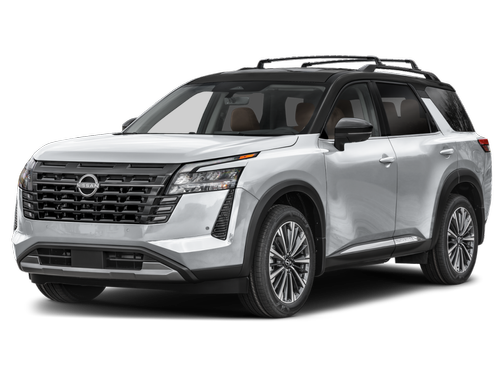 Everest White Pearl Tricoat/Super Black 2026 Nissan Pathfinder Platinum
