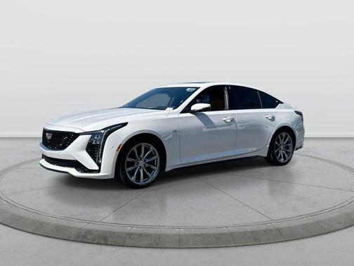 Crystal White Tri-Coat 2025 Cadillac CT5 Sport RWD