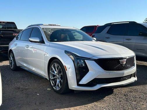 Crystal White Tri-Coat 2025 Cadillac CT5 Sport RWD