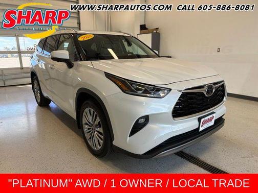 Wind Chill Pearl 2024 Toyota Highlander Platinum