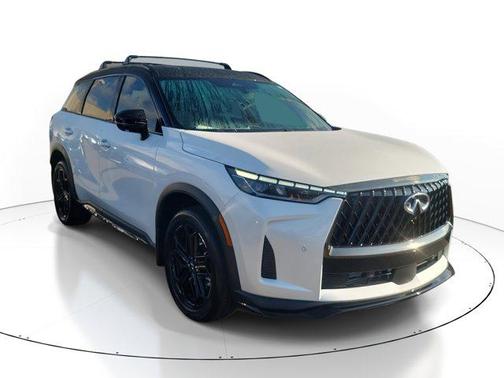 Radiant White/Black Obsidian 2026 INFINITI QX60 SPORT AWD