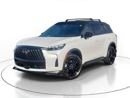 Radiant White/Black Obsidian 2026 INFINITI QX60 SPORT AWD