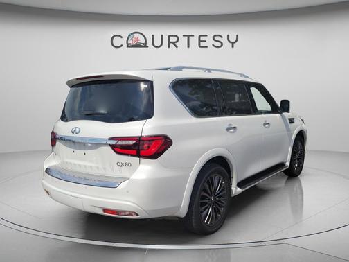 Moonstone White 2023 INFINITI QX80 SENSORY AWD