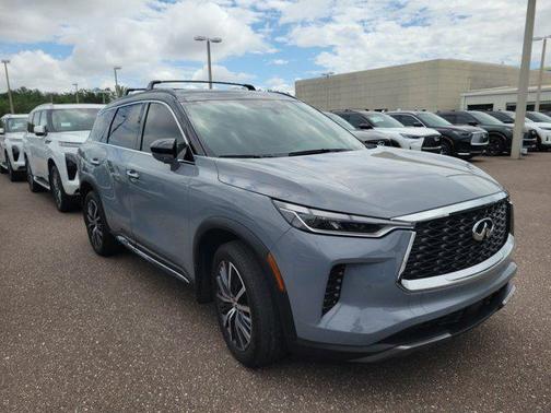 Harbor Gray/Obsidian Black 2025 INFINITI QX60 AUTOGRAPH