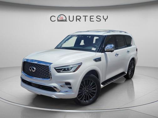 Moonstone White 2024 INFINITI QX80 SENSORY AWD