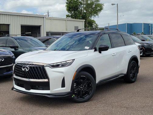 Radiant White/Black Obsidian 2026 INFINITI QX60 SPORT AWD