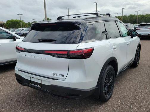 Radiant White/Black Obsidian 2026 INFINITI QX60 SPORT AWD