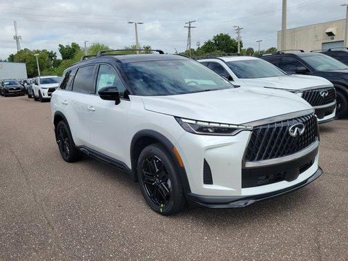 Radiant White/Black Obsidian 2026 INFINITI QX60 SPORT AWD
