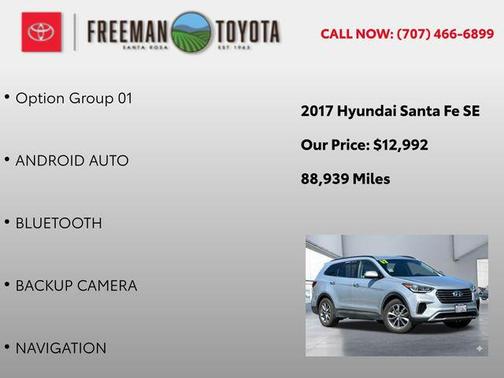 Circuit Silver 2017 Hyundai SANTA FE SE