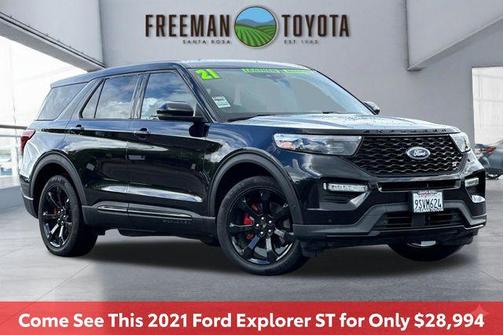 Agate Black Metallic 2021 Ford Explorer ST