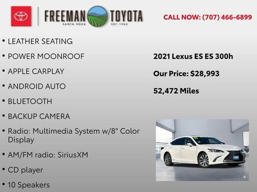 2021 Lexus ES 300h Base