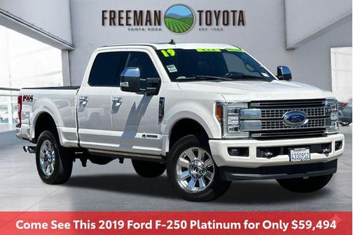 White Platinum Metallic Tri-Coat 2019 Ford F-250 Platinum
