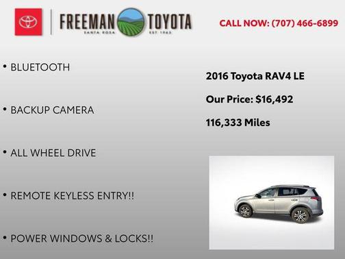 Silver Sky Metallic 2016 Toyota RAV4 LE