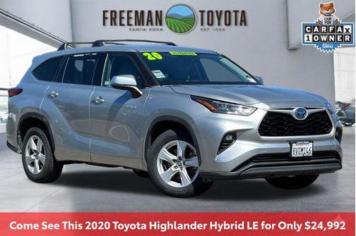 Celestial Silver Metallic 2020 Toyota Highlander Hybrid LE