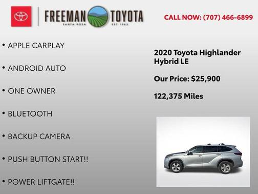 Celestial Silver Metallic 2020 Toyota Highlander Hybrid LE