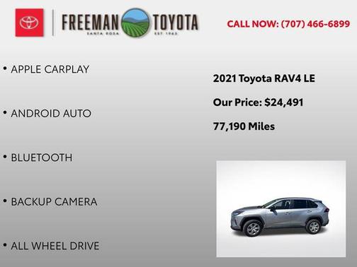 Silver Sky Metallic 2021 Toyota RAV4 LE