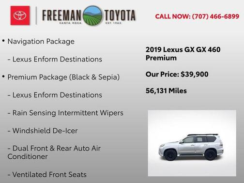 Silver Lining Metallic 2019 Lexus GX 460 Premium