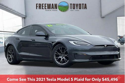 Midnight Silver Metallic 2021 Tesla Model S Plaid