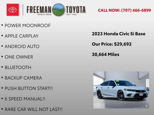 Sonic Gray Pearl 2023 Honda Civic Si Base