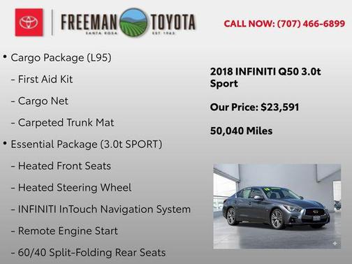 Graphite Shadow 2018 INFINITI Q50 3.0t Sport