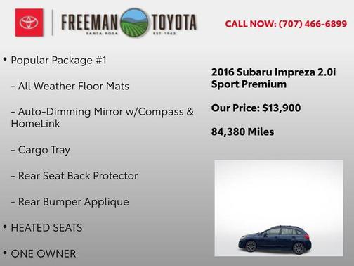 2016 Subaru Impreza 2.0i Sport Premium