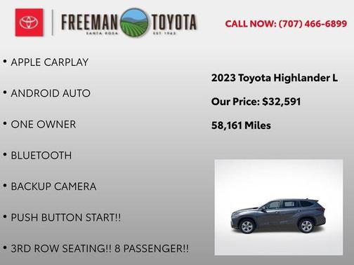 Magnetic Gray Metallic 2023 Toyota Highlander L