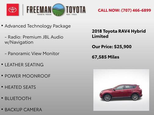 Ruby Flare Pearl 2018 Toyota RAV4 Hybrid Limited