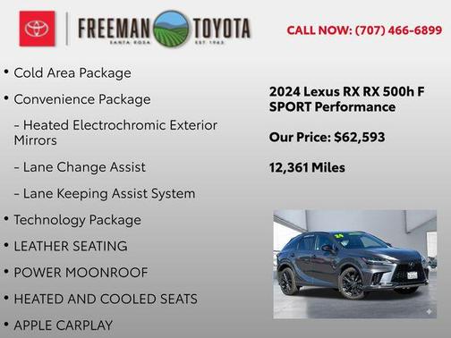 2024 Lexus RX 500h F SPORT Performance