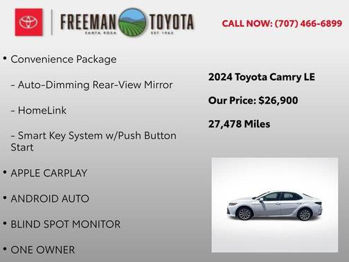 Ice Cap 2024 Toyota Camry LE