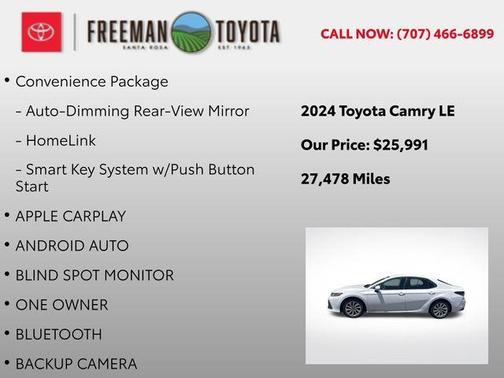 Ice Cap 2024 Toyota Camry LE