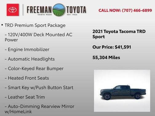 Army Green 2021 Toyota Tacoma TRD Sport