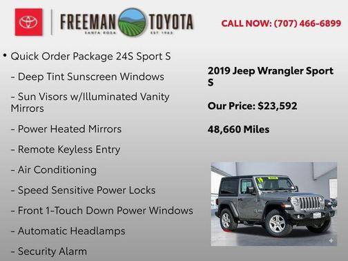 2019 Jeep Wrangler Sport S