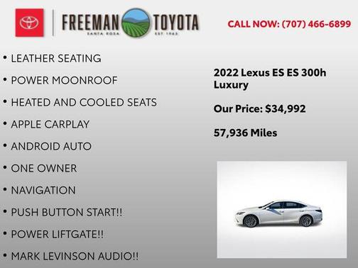 2022 Lexus ES 300h Luxury