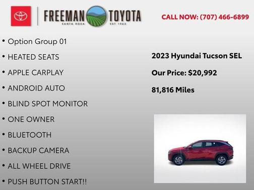 Calypso Red 2023 Hyundai TUCSON SEL