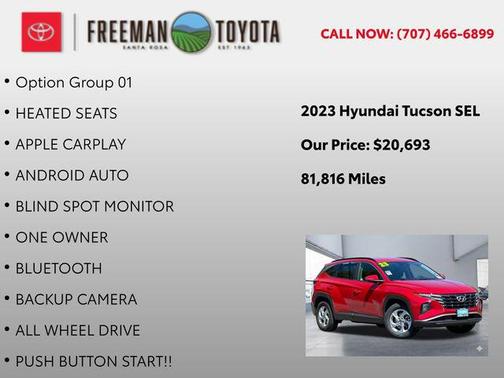 Calypso Red 2023 Hyundai TUCSON SEL