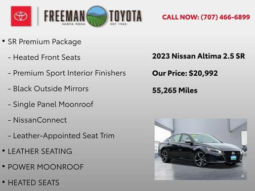 Super Black 2023 Nissan Altima SR FWD