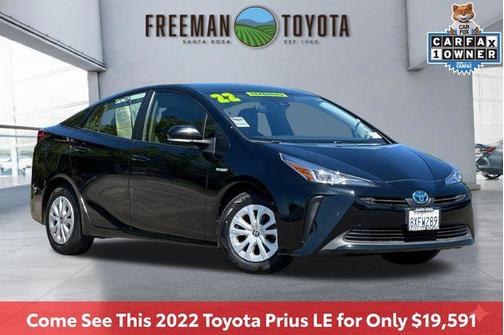 Midnight Black Metallic 2022 Toyota Prius LE