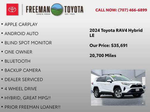 Ice Cap 2024 Toyota RAV4 Hybrid LE