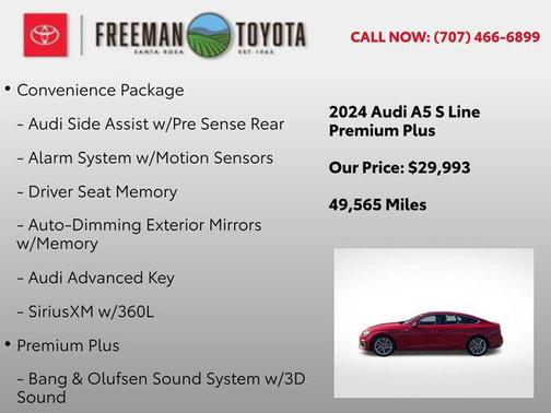 2024 Audi A5 Sportback 45 S Line Premium Plus