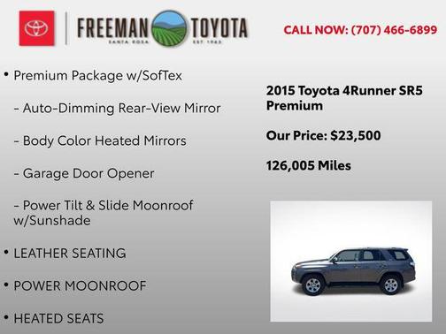 Magnetic Gray Metallic 2015 Toyota 4Runner SR5 Premium