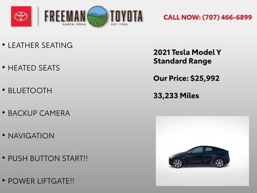 2021 Tesla Model Y Standard Range Rear-Wheel Drive