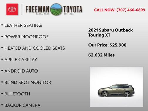 Autumn Green Metallic 2021 Subaru Outback Touring XT