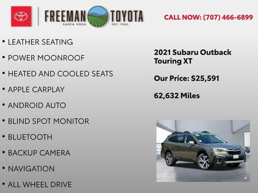 Autumn Green Metallic 2021 Subaru Outback Touring XT