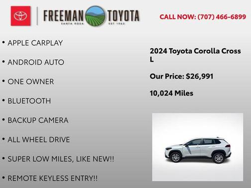 Wind Chill Pearl 2024 Toyota Corolla Cross L
