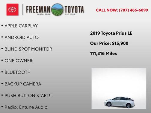 2019 Toyota Prius LE