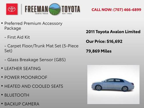 Blizzard Pearl 2011 Toyota Avalon Limited